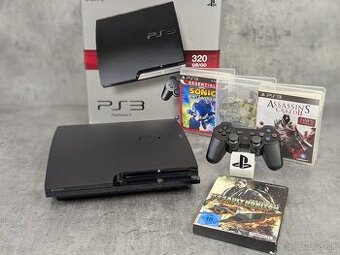 Playstation 3 Slim, 1 ovládač, 3 hry (Sonic, Fifa, ...)