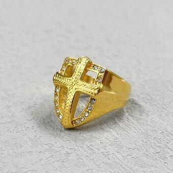 Pánsksy prsteň - CHIRURGICKÁ OCEĽ pozl.18K GOLD - TEMPLAR