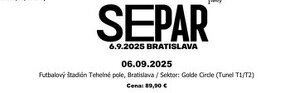 Separ Tehelné pole 6.9.2025