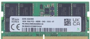 32GB (2x16GB) RAM DDR5 4800MHz NOVÉ