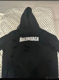 Balenciaga ripped black  hoodie