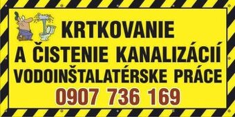 Krtkovanie čistenie kanalizacii