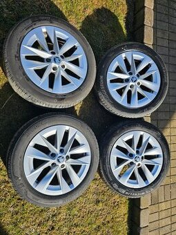 R17, 5x112 ŠKODA OCTAVIA + letné gumy Michelin/Bridgestone