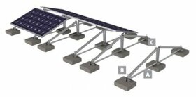 Konstrukce fotovoltaika východ - západ spodní lištou