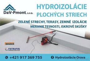 Hydroizolacie, Iskrové skúšky, zelené strechy, PVC folie