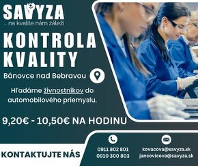 9,20 - 10,50€ Kontrola Kvality