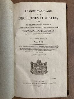 Planum tabulare sive decisiones curiales, 1817