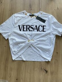 versace crop top biely M