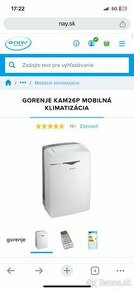 Prenosná Klimatizacia GORENJE KAM26P