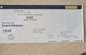 AC/DC Bratislava 21.07.2024.. Standing ticket