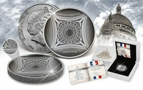 SACRE COEUR BASILICA Sacred Heart 4-vrstvová strieborná minc