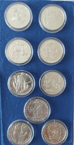ČESKÉ strieborné pamätné mincé 200Kč, 1994-1997, BK - 1