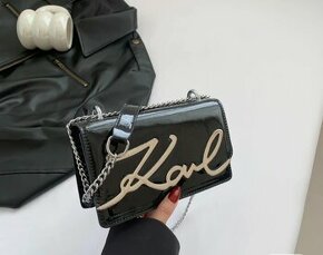 kabelka Karl Lagerfeld čierna lesklá