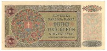 1940 1000 korun Slovenský štát séria 4a2 SPECIMEN