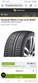 Zimné pneu 235/60 r16 Hankook