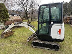 Bobcat E19 (2019) + hydraulický vrták 250 a 300mm, minibager