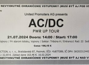 Vstupenky na ACDC Bratislava 21.7.2024