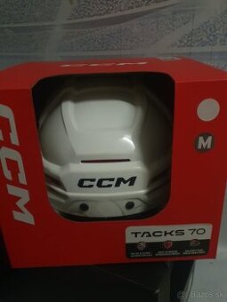 prilba biela M CCM TACKS 70-nova ,lacno