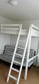 Poschodová posteľ STORÅ/biela + matrac