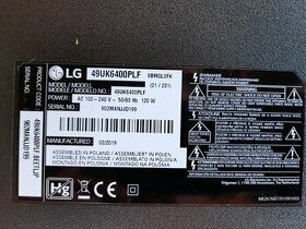 Náhradné diely na TV LG 49UK6400PLF - 1