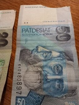 50 koruna a 20 koruna