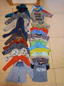 Balík oblečenia - body, tričká, mikiny pre chlapca 80 - 92