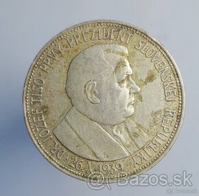 20 Ks, 20 koruna , Tiso, Slovenský štát, 1939, striebro