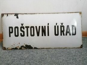 Smaltovaná tabuľa Poštovní úřad