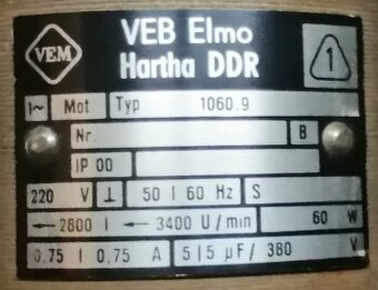 Elektromotor VEB 230/60