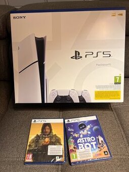 Playstation 5 + 2 ovládače +2hry