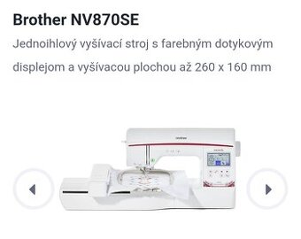 Vyšívací stroj Brother Innovis 870SE