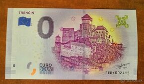 0€ bankovka Trenčin vzácna bez dĺžňa na i - 1