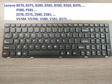 Klavesnice Lenovo B570, B575, B580, B585, B590;;G580, G585