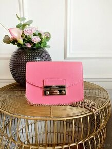 FURLA Metropolis Mini Leather Crossbody Pink/White - 1