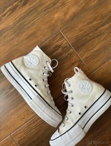 Biele trblietkave converse