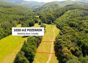 Horná Ves – 1.020 m2 POZEMOK na samote na karavan / chatku