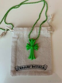 CHROME HEARTS SILICONE CROSS NECKLACE GREEN - 1