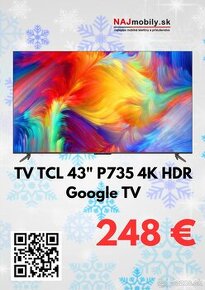 TV TCL 43" P735 UHD 4K NOVE