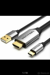 USB-C(m) na HDMI(m) + USB A(m) napajaci kabel - 1