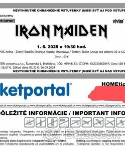 IRON MAIDEN - Bratislava, 6x státie priamo pod pódiom