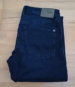 Pepe jeans tmavomodré slim fit strečové