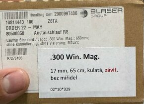 Blaser r8 hlaveň 300 win mag -možna výmena za iný caliber