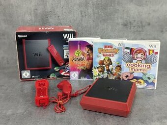 Nintendo Wii Mini, ovládač, Zumba + 3 hry