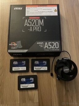 Základná Doska MSI A520M-A PRO SSD Disky Čítajte popis