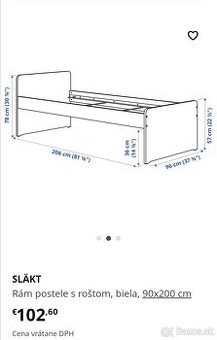 Ikea posteľ Släkta