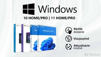 [✅HNEĎ] Windows 10/11 HOME/PRO [RETAIL - DOŽIVOTNÁ]