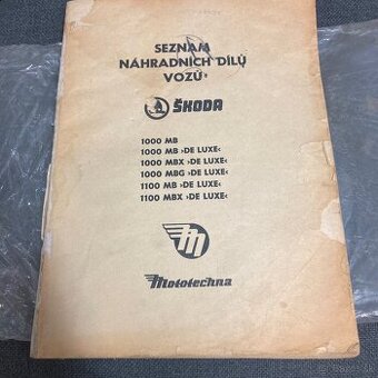 Kniha náhradné diely škoda 1000 MB