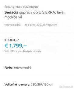 Sedačka v tvar U