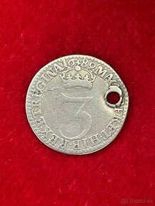 Strieborne 3 Pence 1689 - William III.