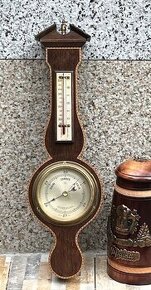 Dreveny barometer s teplomerom 46 cm vyska